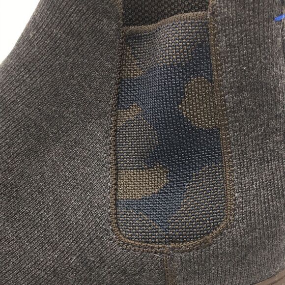 Rothy's The Chelsea Charcoal Gray Brown Knit Merino Wool Blend Ankle Boot 11.5 - Picture 7 of 17